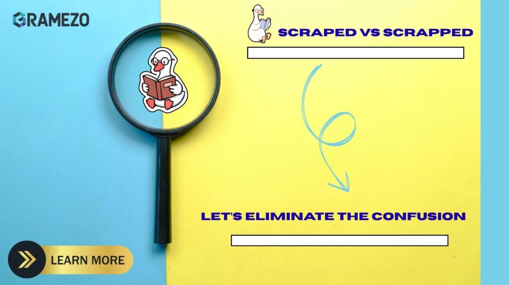 Scraped vs Scrapped: Let’s Eliminate The Confusion