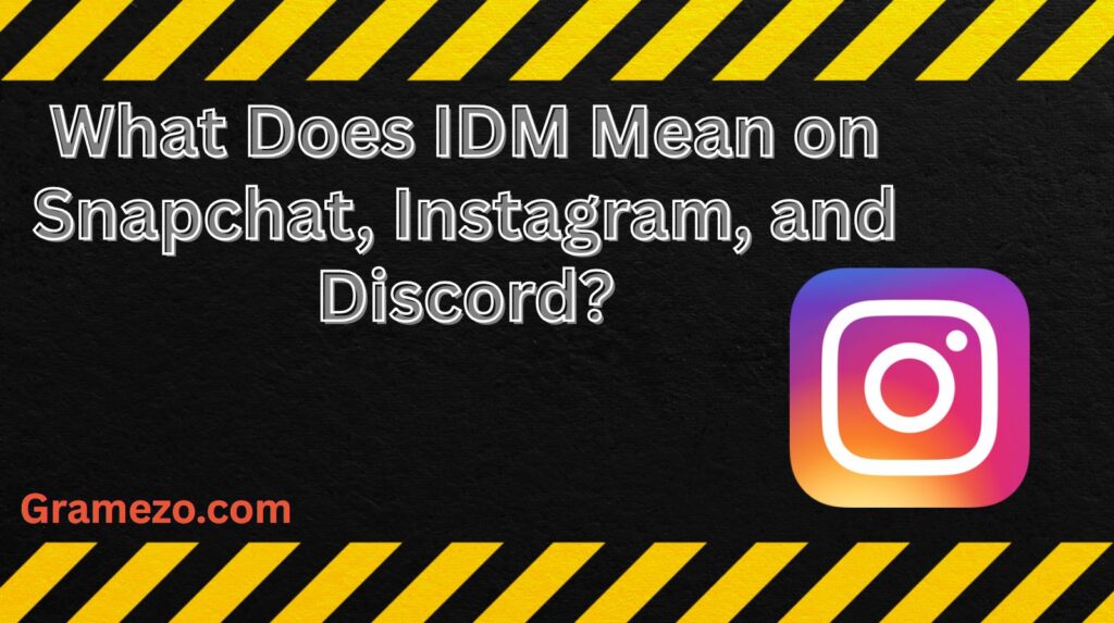What Does IDM Mean on Snapchat, Instagram, and Discord?