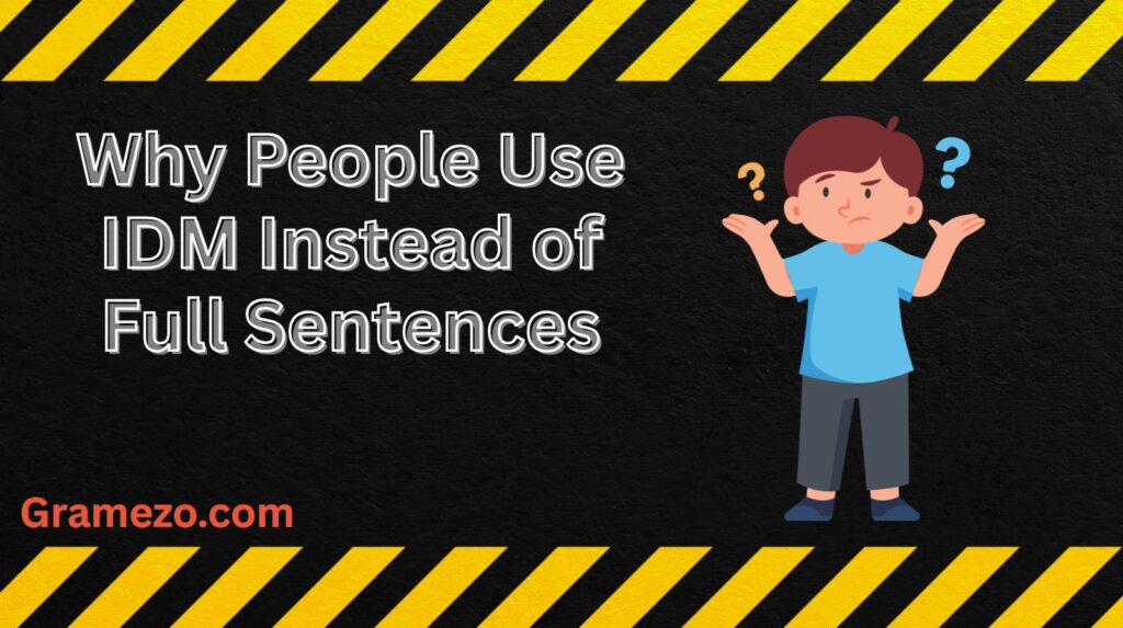 Why People Use IDM Instead of Full Sentences