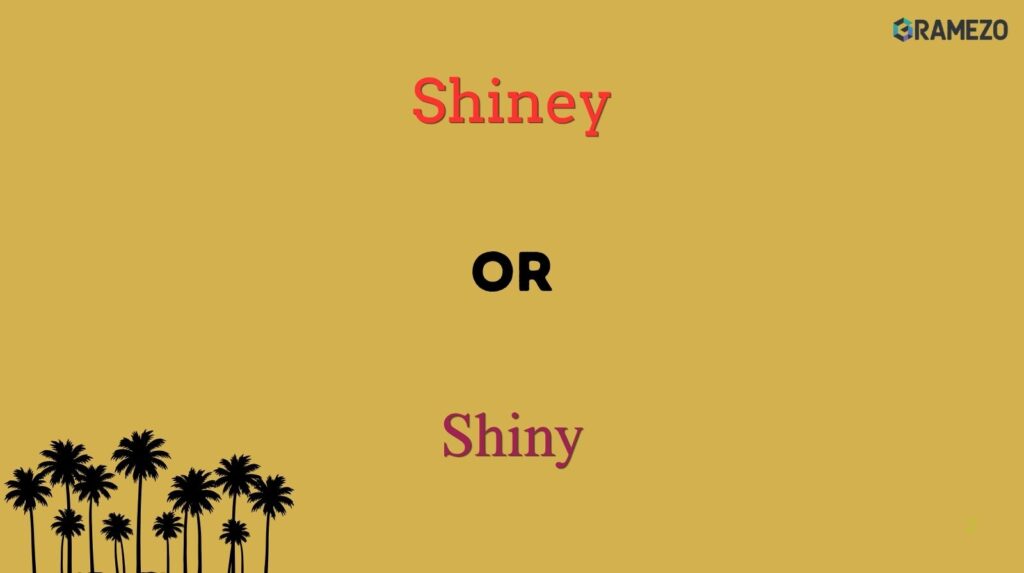 Shiney or Shiny: Which One Should You Use in Writing?