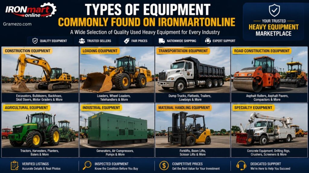 Types of Equipment Commonly Found on IronMartOnline